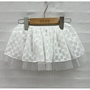 OZKIZ Jupe en dentelle pour filles coréennes, longueur mini, mode estivale pour enfants, vente en gros - Product Image 1
