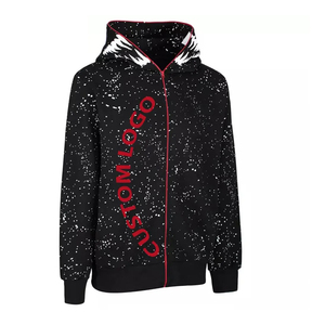 300 Gsm Cotton Blank Full Face <b>Zip</b> <b>up</b> Custom Essential Hoodies Puff Print Embroidered Manufacturer Men Zipper Hoody Sweatshirt - Product Image 4