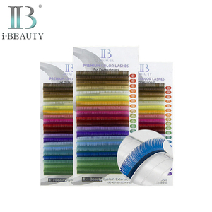 Extensiones de pestañas i-BEAUTY - Pestañas de color premium ib (Colores mixtos) Pestañas individuales ibeauty hechas a mano en Corea del Sur, pestañas de colores - Product Image 1