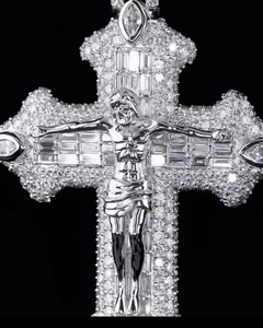 Lab Grown Diamond <b>Crucifix</b> Cross Pendant Iced Out Jesus Cross Necklace Religious Hip Hop Luxury Unisex Jewelry Gift Accessory - Product Image 6