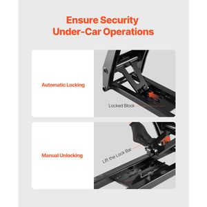 Sollevatori per Auto da 5T e 4T per Garage Domestico con Telecomando e Blocco Automatico, Altezza di Sollevamento Regolabile su 3 Livelli, 75 cm - Product Image 4