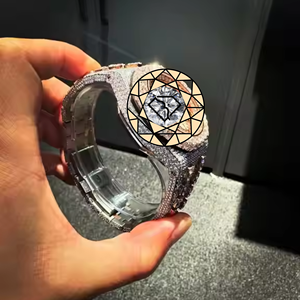 Reloj Clásico Cuadrado con Diamantes VVS Moissanite, Estilo Hip Hop, Reloj de Lujo con Diamantes en Oro Rosa, Reloj Mecánico para Hombre - Product Image 2