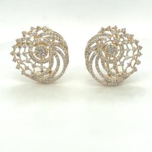 Pendientes de Diamantes Naturales de Alta Gama en Oro de 14K, 3.25–3.50CT, Color I-J, Joyería Premium de Fabricante Indio - Product Image 2