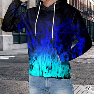 Sweat à capuche imprimé en molleton épais pour homme, personnalisable avec logo, pull respirant pour adulte, idéal pour l'entraînement hivernal - Product Image 1