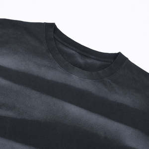 T-shirts pour hommes surdimensionnés vintage délavés à l'acide, imprimé graphique personnalisé, coupe courte, col ras du cou, style streetwear - Product Image 2