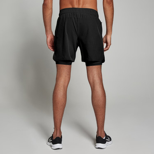 Pantalones Cortos de Compresión 2 en 1 para Hombre, para Correr, Gimnasio, Entrenamiento, Fitness, Deportes, con Logotipo Personalizado, OEM, al por Mayor, Color Negro - Product Image 4