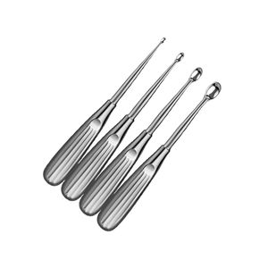 Curette osseuse orthopédique manuelle en acier inoxydable, instrument chirurgical certifié CE pour des procédures de débridement et de greffe osseuses précises - Product Image 5