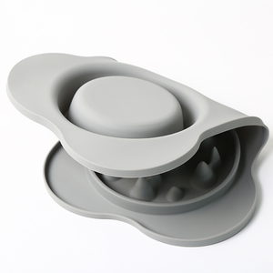 2 In 1 Elevated Slow Feeder <b>Mat</b> With Stainless Steel Bowl For Pets - Product Image 5