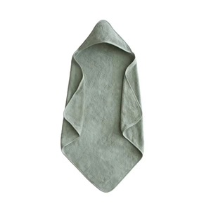 ผ้าขนหนูอาบน้ำมีฮู้ดผ้าฝ้ายเนื้อนุ่มสำหรับเด็ก สีทึบ เป็นมิตรกับผิวหนัง ซักด้วยเครื่องได้ ใช้ในห้องน้ำ - Product Image 5