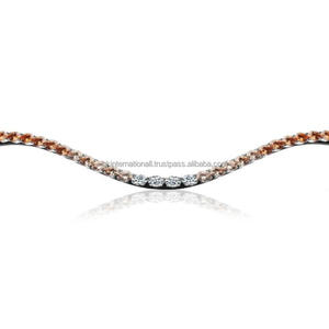 La mejor banda para cejas de caballo de cuero italiano con cristales redondos de colores, cadena ostentosa, banda para cejas de carreras de caballos para brida - Product Image 1