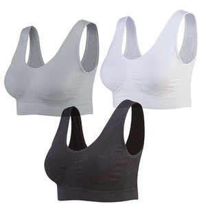 OEM Custom Manufacturers Soft Square Neckline <b>Low</b> <b>Back</b> Ruffled Shoulder Straps Sports <b>Bra</b> - Product Image 6