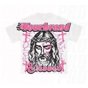 Ensemble T-shirt et short streetwear en coton délavé pour homme, ourlet personnalisé, motif imprimé numérique, survêtement deux pièces - Product Image 2
