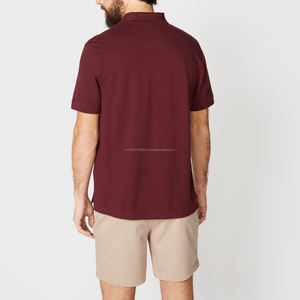 Camiseta de Golf Personalizada para Hombre 2024, Alta Calidad, 100% Algodón, Sólida, Transpirable, de Secado Rápido, Manga Corta, Tallas Grandes, Servicio OEM - Product Image 3