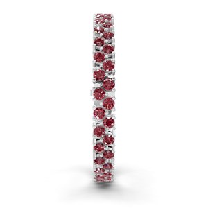 Bracelet tennis Isidora en or rose 10 carats, double rangée de diamants de laboratoire cerise cognac (3 carats) Tw. Bracelets et joncs en diamant en gros - Product Image 2