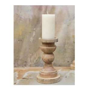 Support à bougies en bois fait main moderne pour mariage, événement festif, élégant porte-bougie conique en bois pour décoration de table à la maison - Product Image 4