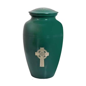 Classic Metal Cremation Urn Set with Heart and <b>Mini</b> <b>Vase</b> Traditional Design Sympathy Use Durable Finish - Product Image 3