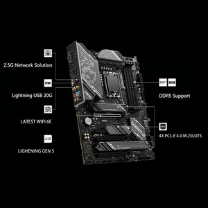 Placa base de computadora MSI Z790 <span class=keywords><strong>GAMING</strong></span> PLUS WIFI DDR5 nueva placa base ATX Intel LGA1700 para juegos de PC M.2 128GB SATA DDR4 memoria - Product Image 6
