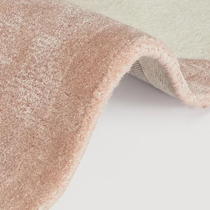 Tapis en laine tufté à la main, motif abstrait lait pêche, style moderne, inspiration mid-century, tapis rectangulaire fait main pour salon - Product Image 3