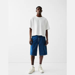 Camisetas de Hombre con Logotipo Personalizado OEM, 300GSM, 100% Algodón, Estilo Urbano, Corte Recortado, Diseño Gráfico, Ajuste Holgado - Product Image 5