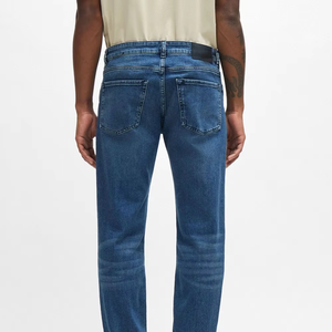 Jeans en denim personnalisables pour hommes et garçons, coupe droite, décontractée, slim, stretch, skinny, délavés, avec braguette zippée - Product Image 3