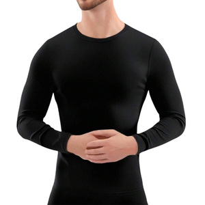 T-shirt de compression à manches longues pour homme, haute qualité, extensible, logo personnalisé, respirant, vêtements de sport pour la gym et l'exercice - Product Image 1