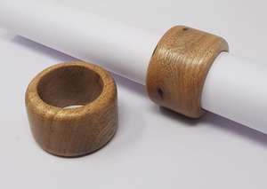 Bamboo Durable Classic Flower <b>Wreath</b> Napkin <b>Ring</b> 2.5cm Width Fruit Buckle for Party Wedding and New Year Decorations - Product Image 4