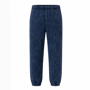 Pantalones Acid Wash, Pantalones de Algodón Lavado Vintage Personalizados, Corte Holgado, Estilo Urbano, Joggers Casuales Unisex, Fabricante de Ropa al Por Mayor - Product Image 1