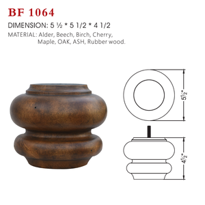 Grande patte de meuble en bois massif tourné pour canapé, lit, table – Pied en bois robuste de remplacement – Fournisseur OEM personnalisé - Product Image 6