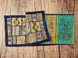 Embroidered Cotton <b>Table</b> <b>Runner</b> With Geometric Pattern Bohemian Style Home Decor From India Hand Washable - Product Image 1