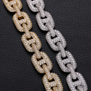Bracelet cubain en moissanite pour homme, en argent 925, style hip-hop, avec fermoir boîte, bijou de luxe léger - Product Image 5