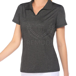 Polo de Mujer con Logotipo Personalizado OEM, Corte Ajustado, Manga Corta, Cuello Camisero, Secado Rápido, Algodón, Ropa Casual de Verano, Cierre de Botones - Product Image 1