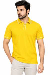 Chemise à manches courtes noire pour homme avec bordure blanche contrastante 100% coton décontractée d'été à col boutonné - Product Image 4