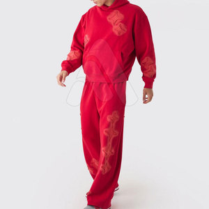 Conjunto Deportivo Informal de Invierno con Capucha y Estampado, Ropa Deportiva Personalizada para Hombre, Chándal Bordado de Dos Piezas para Gimnasio y Running - Product Image 6