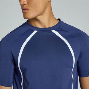 T-shirt de sport pour homme, coupe ajustée, extensible 4 directions, séchage rapide, tailles personnalisées, vente chaude, fabrication OEM ODM - Product Image 6