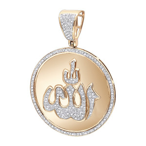 Pendentif Rapper Personnalisé en Argent 925 de Haute Qualité avec Moissanite, Bijoux Hip Hop, Médaille ALLAH, Diamants Moissanite, Pendentif Hip Hop - Product Image 3