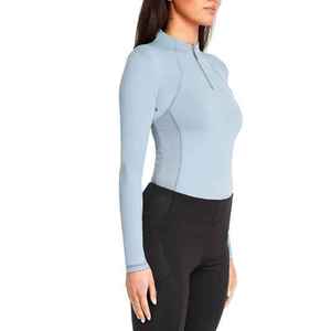 Lightweight Moisture Wicking Trending Equestrian Top Breathable Stylish Stretch Fabric Horse Riding Athletic Women Base Layer - Product Image 3