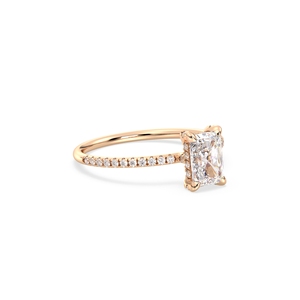 Bague solitaire en diamant de laboratoire HPHT CVD de qualité supérieure REYES en or massif 14 carats, bijou de luxe pour occasions spéciales - Product Image 3