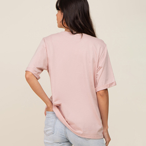 Venta Directa de Fábrica, Camiseta de Verano de Manga Corta para Mujer, Impresión de Logotipo Personalizado, Bolsillo Delantero, 100% Algodón Transpirable, ODM, Talla Grande - Product Image 2