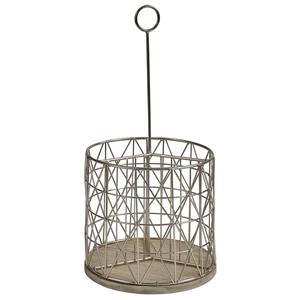 Porte-couverts de base en fil métallique avec base en bois, idéal pour un usage quotidien à la maison, en cuisine et pour la restauration, support pratique fabriqué en Inde - Product Image 1