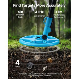 Detector de Metales Ligero con Pantalla LCD de 4 Pulgadas, Bobina de Búsqueda Impermeable IP68 de 6 Pulgadas, Ajustable de 25.6 a 36.6 Pulgadas, Detector de Metales Industrial - Product Image 2