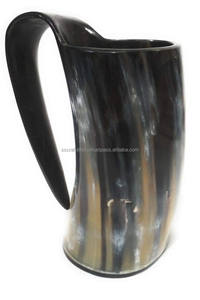 Juego de Tazas de Cuerno Artesanales Ecológicas con 2 Asas, Tapa Deslizante Antiderrames, Superficie Pulida, Diseño Clásico para Café y Cerveza - Product Image 5