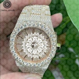 Reloj Charm_Jewells de Lujo, Acero Inoxidable, Caja Tonneau de 40mm, Analógico, Cuarzo, con Incrustaciones de Diamantes, Diseño Hueco, Unisex, a la Moda - Product Image 5