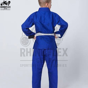 Tenue de sport de Jiu-Jitsu Brésilien en coton à faible grammage avec broderie personnalisée et tissage perlé, tailles jeunes enfants, vêtements d'arts martiaux et de judo - OEM - Product Image 5