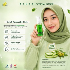 Sérum capillaire Genss Hair Rambut Protection Hijab 60ml en spray avec Vitamine B5, Vitamine E, Huile d'olive, Extrait d'aloe vera - Product Image 4