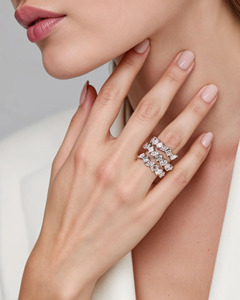 Luxury <b>Emerald</b> Cut Rhodium Plated Multi Shape Spiral Wrap <b>Ring</b> 10K 14K 18K Gold 925 935 <b>Silver</b> Trendy Statement Fine Jewelry - Product Image 3