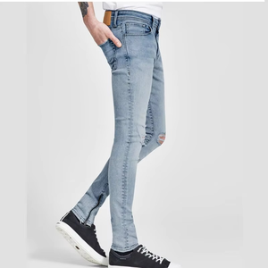 Nouveau jean en denim classique pour homme, coupe droite, slim fit, décontracté, été, tricoté, lavé, respirant, séchage rapide, motif uni - Product Image 3