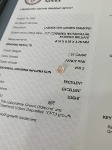 Diamant fantaisie de laboratoire de 1 à 10 carats, taille Radiant, certifié IGI, clarté VVS, pour bijoux en vrac, CVD, cultivé en laboratoire, gravé au laser, vente en gros - Product Image 4