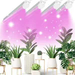 JESLED Pink Customized Full Spectrum Linkable Design Plant Lights T8 Grow Light Bulbs LED Grow Light Strips For Indoor Plants