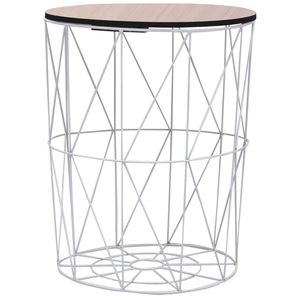 Tavolino da caffè bianco da 18,5 pollici - Product Image 1