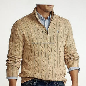 Pull en laine/cachemire tricoté respirant pour homme, poncho d'hiver épais anti-rides 2026, logo personnalisé sur le devant, fabrication en usine - Product Image 4